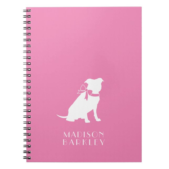 Caderno Espiral Notebook Pit Bull Dog Puppy Pitbull (Frente)