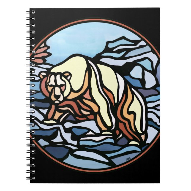 Caderno Espiral Notebook Polar Bear Bloco de Arte Nativo (Frente)