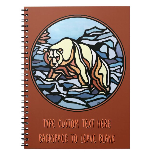 Caderno Espiral Notebook Polar Bear Bloco de Arte Nativo (Frente)