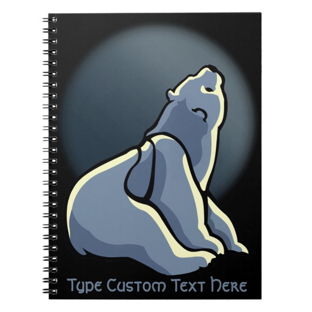 Caderno Espiral Notebook Polar Bear Personalizado Bear Art Noteboo (Frente)