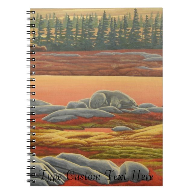 Caderno Espiral Notebook Polar Bear Personalizado Bear Art Noteboo (Frente)