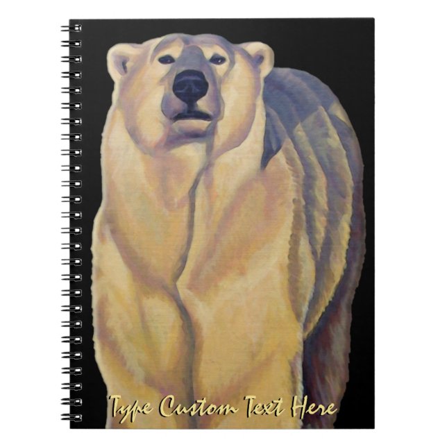 Caderno Espiral Notebook Polar Bear Personalizado Bear Art Noteboo (Frente)