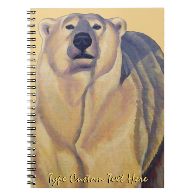 Caderno Espiral Notebook Polar Bear Personalizado Bear Art Noteboo (Frente)