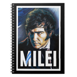 Caderno Espiral Notebook Poster presidencial Javier Milei