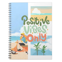Notebook Praia Colorido - Vibes Positivas
