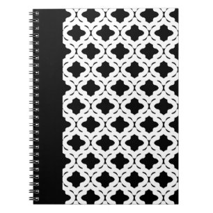 Caderno Espiral Notebook preto e branco