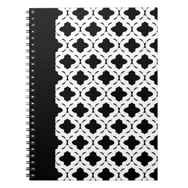 Caderno Espiral Notebook preto e branco (Frente)