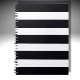 Caderno Espiral Notebook preto e branco elegante moderno