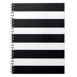 Caderno Espiral Notebook preto e branco elegante moderno