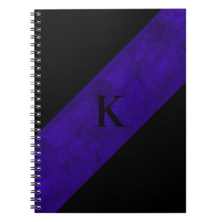 Caderno Espiral Notebook preto monograma