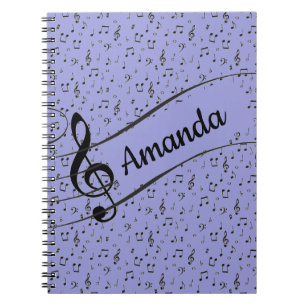 Caderno Espiral Notebook preto personalizado
