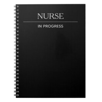 Caderno Espiral Notebook Preto Personalizado Simples Enfermeiro em