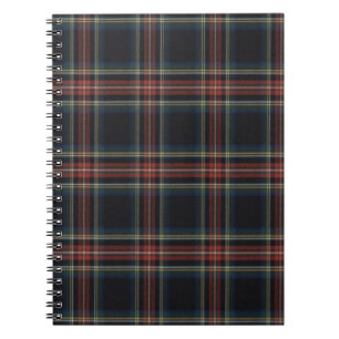 Caderno Espiral Notebook Preto Tartan (80 Páginas B&W)