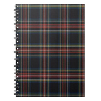 Caderno Espiral Notebook Preto Tartan (80 Páginas B&W)