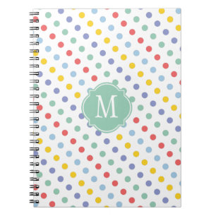 Caderno Espiral Notebook primavera Rainbow Monograma