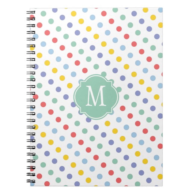 Caderno Espiral Notebook primavera Rainbow Monograma (Frente)