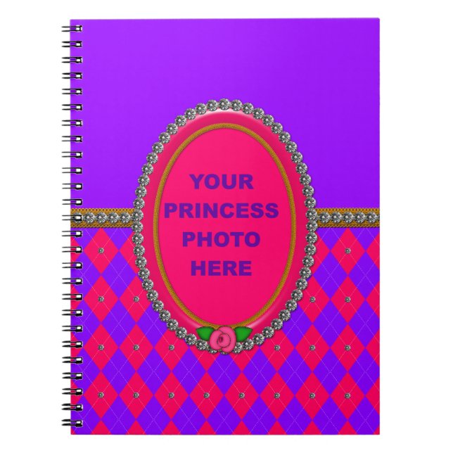 Caderno Espiral Notebook Princesa Argyle Frame-Spiral (Frente)