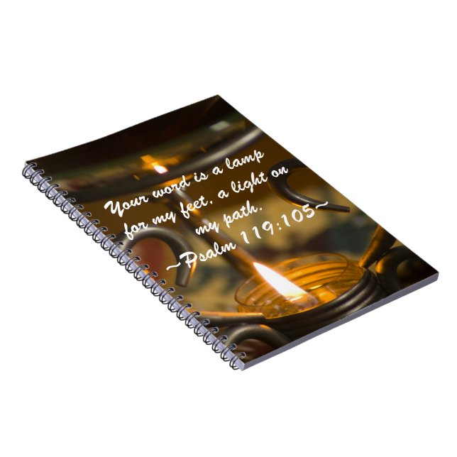 Caderno Espiral Notebook Psalm 119:105 (Lado Direito)