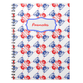Caderno Espiral Notebook Pug Pattern