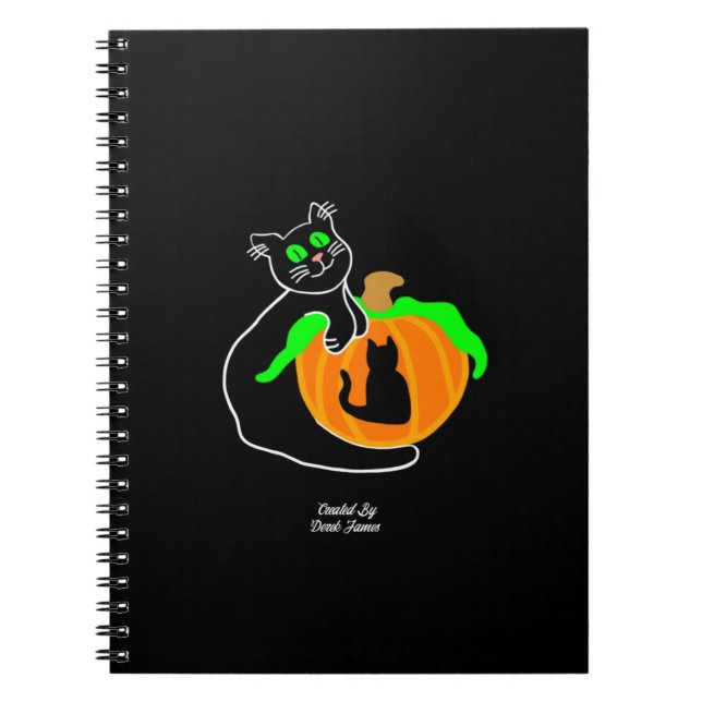 Caderno Espiral Notebook Pumpkin de Gato Negro (Frente)