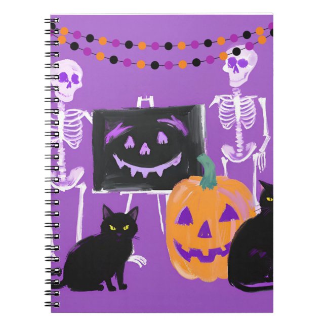 Caderno Espiral Notebook Puro de Halloween bonito (Frente)
