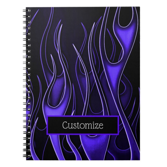 Caderno Espiral Notebook Purple Flames (Frente)