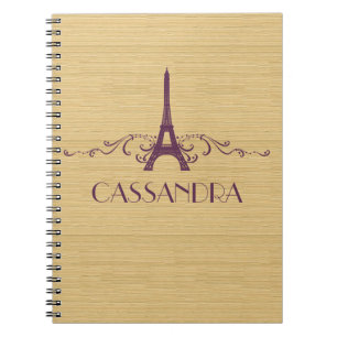Caderno Espiral Notebook Purple French Flourish