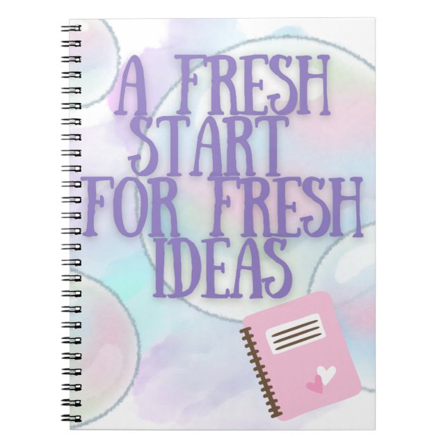 Caderno Espiral Notebook Purple Fresh Start para Escritores (Frente)