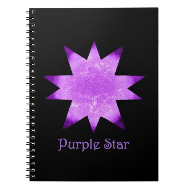 Caderno Espiral Notebook Purple Star Pequeno (Frente)