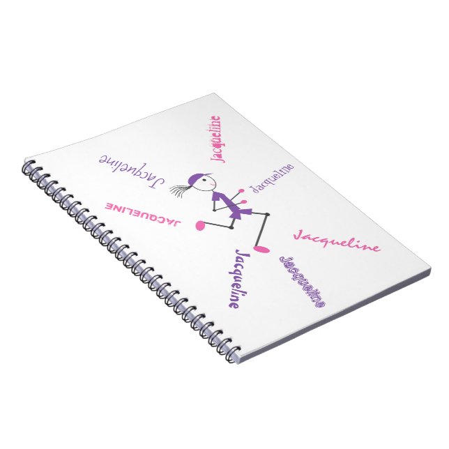 Caderno Espiral Notebook Púrpura, Rosa, roxo e personalizado (Lado Direito)
