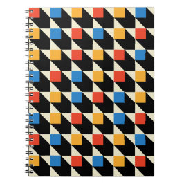 Caderno Espiral Notebook Quadrado Colorido