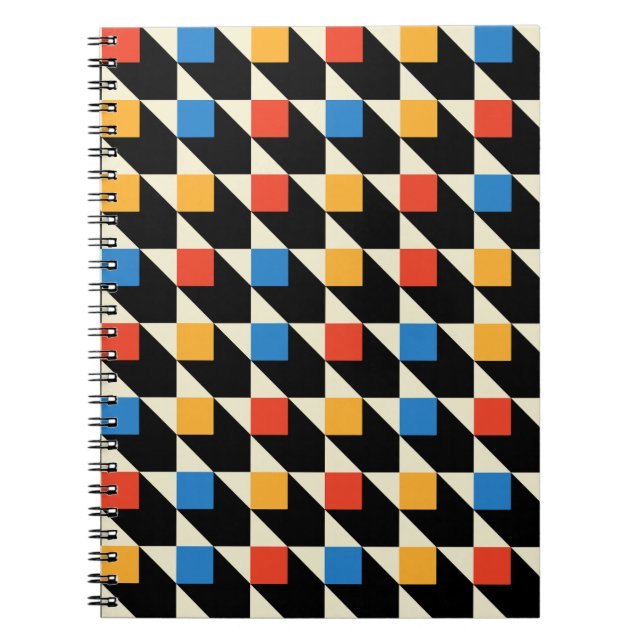 Caderno Espiral Notebook Quadrado Colorido (Frente)