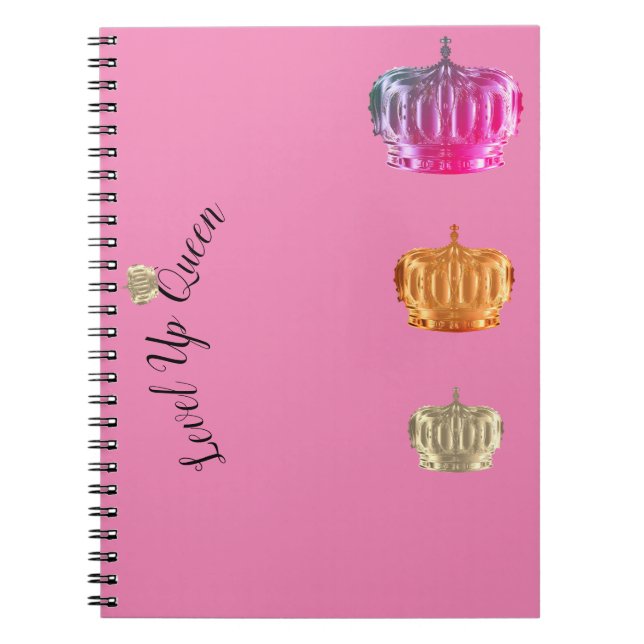 Caderno Espiral Notebook Queen de Nível Superior (Frente)