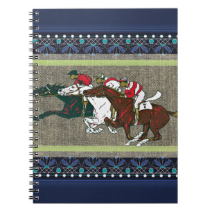 Caderno Espiral Notebook Race Horses