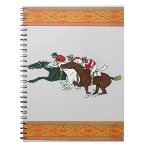 Caderno Espiral Notebook Race Horses