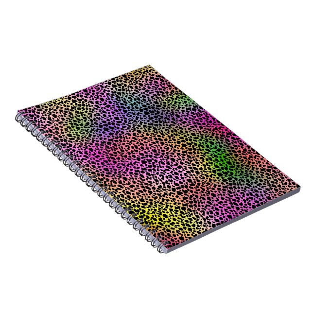 Caderno Espiral Notebook Rainbow Animal Print Spiral (Lado Direito)