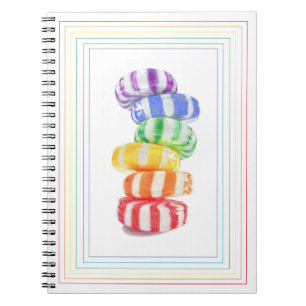 Caderno Espiral Notebook RAINBOW CANDY 6.5x8.75