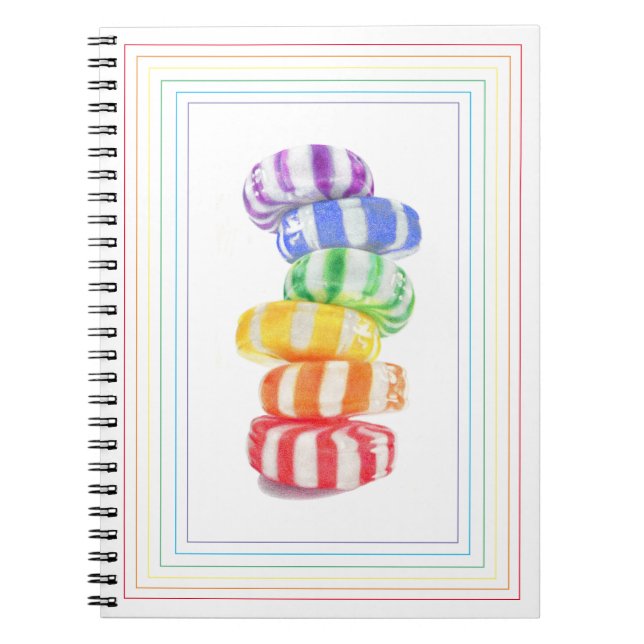 Caderno Espiral Notebook RAINBOW CANDY 6.5x8.75 (Frente)