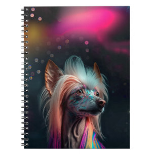 Caderno Espiral Notebook Rainbow Chinese Crested Dog