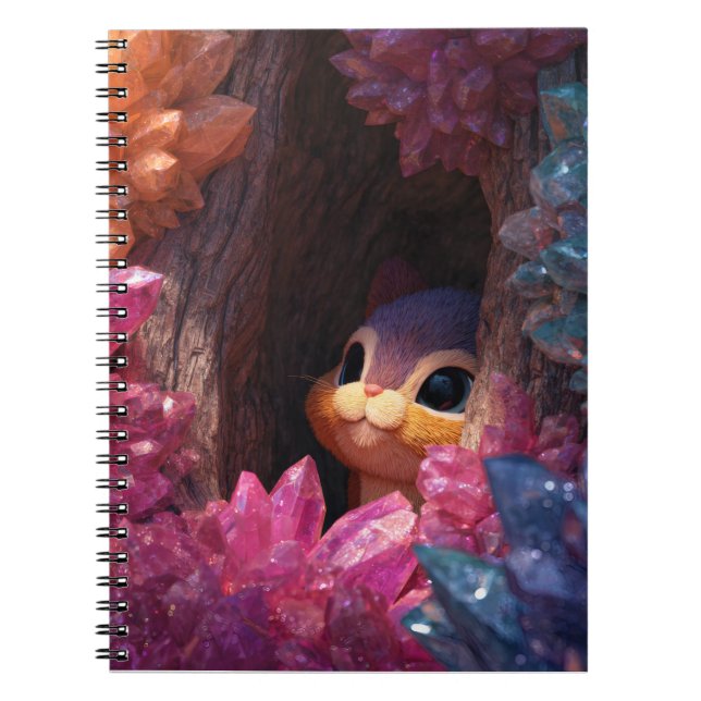 Caderno Espiral Notebook Rainbow Crystal Quimado (Frente)