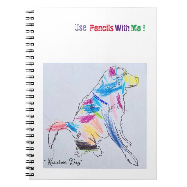 Caderno Espiral Notebook "Rainbow Dog" (Frente)