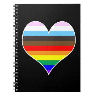 Caderno Espiral Notebook Rainbow Heart