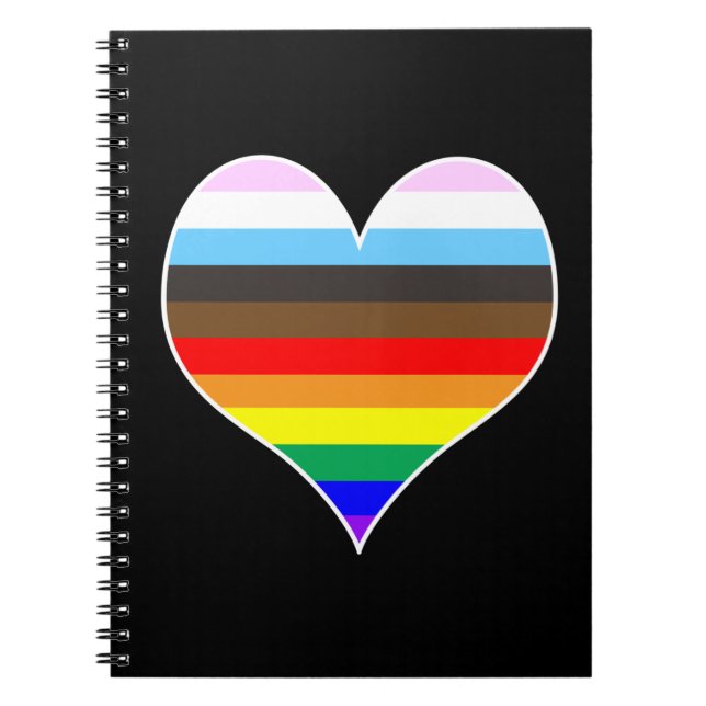 Caderno Espiral Notebook Rainbow Heart (Frente)