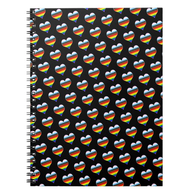 Caderno Espiral Notebook Rainbow Heart (Frente)