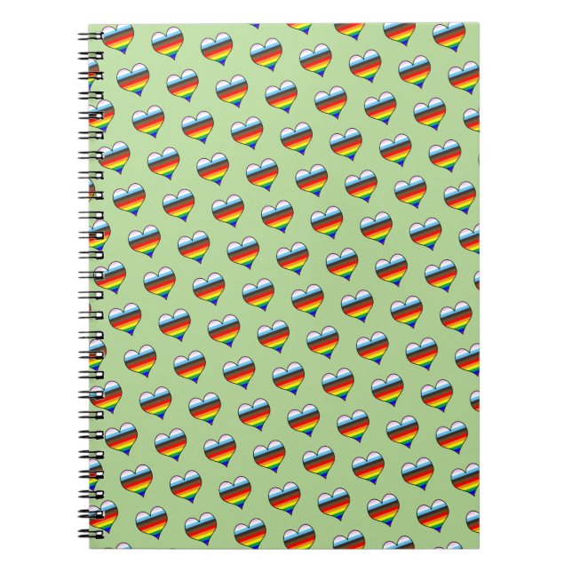 Caderno Espiral Notebook Rainbow Heart (Frente)