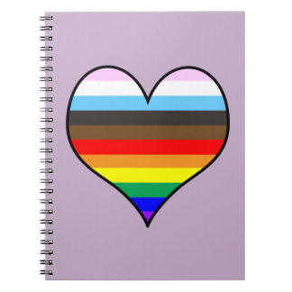 Caderno Espiral Notebook Rainbow Heart