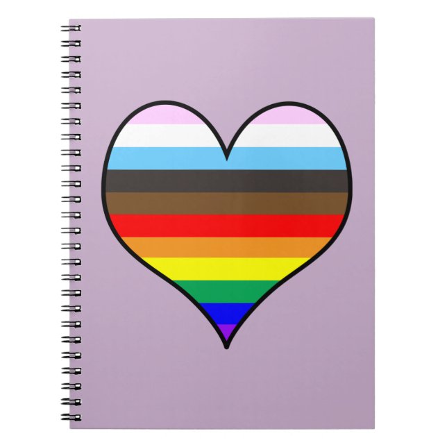 Caderno Espiral Notebook Rainbow Heart (Frente)