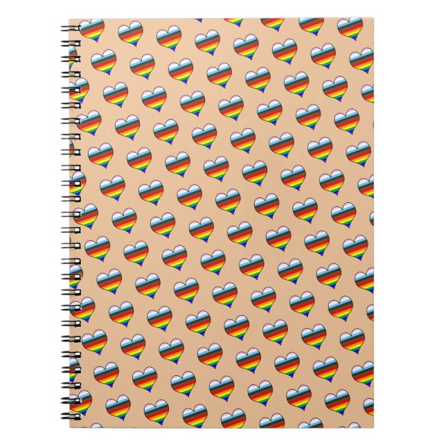 Caderno Espiral Notebook Rainbow Heart (Frente)