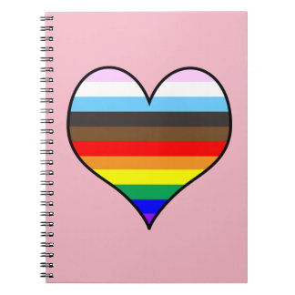 Caderno Espiral Notebook Rainbow Heart