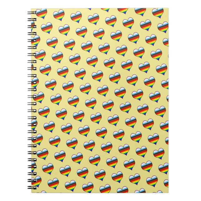 Caderno Espiral Notebook Rainbow Heart (Frente)